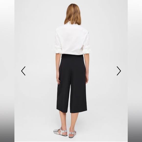 Theory. Size 00. Elegant Black Culottes with built in belt/buckle - Picture 2 of 6